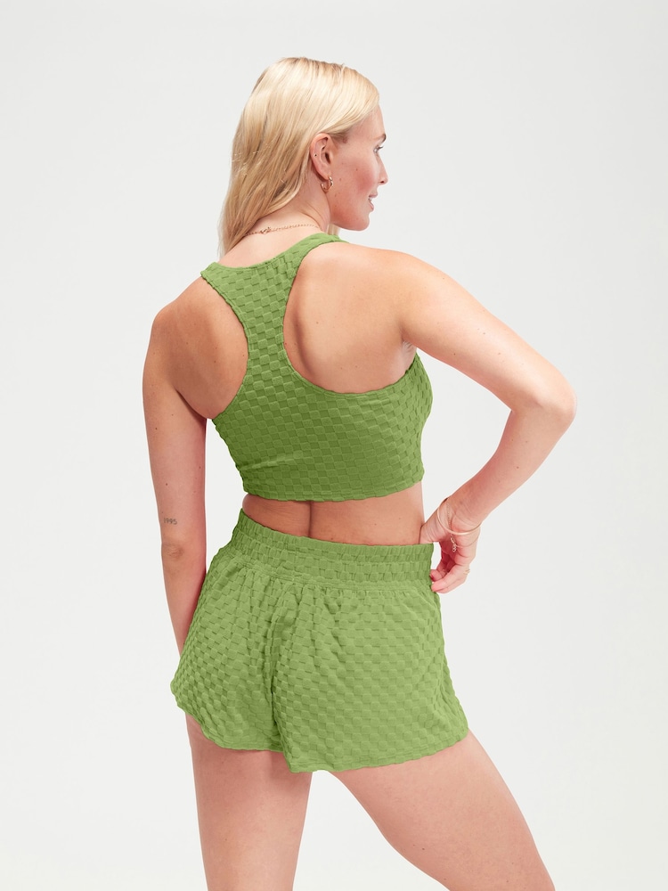 Speedo Green Terry 310 Shorts - Image 2 of 6