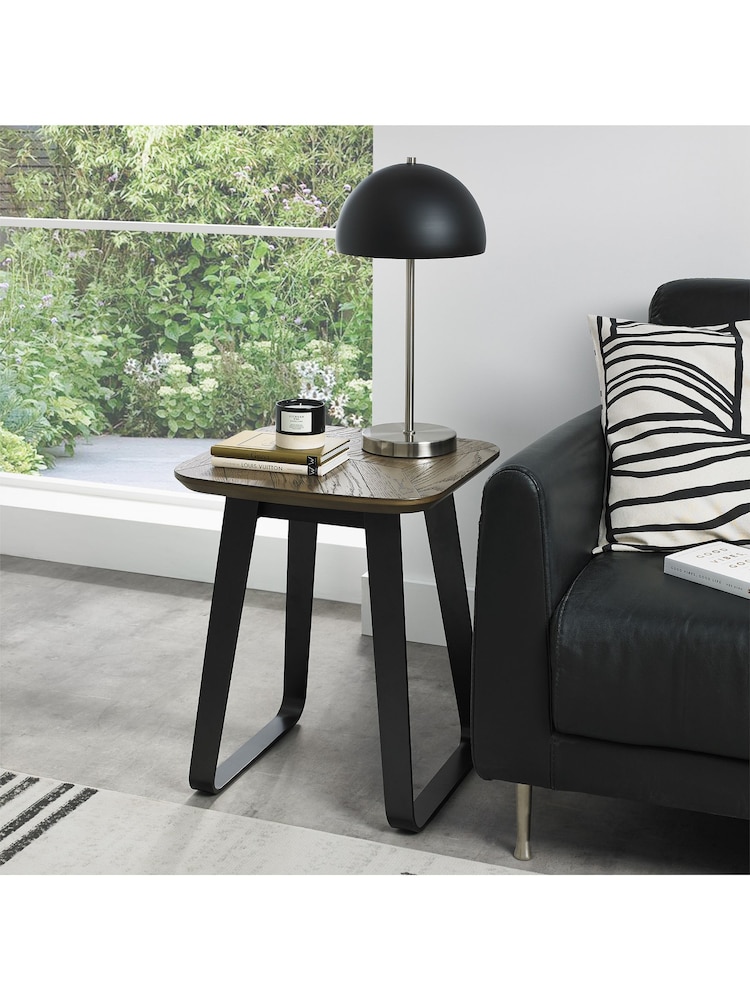 Bentley Designs Weathered Oak Peppercorn Emerson Lamp Table - Image 4 of 4