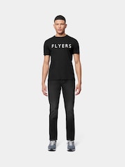 Flyers Mens Classic Fit Text 100% Cotton T-Shirt - Image 2 of 8
