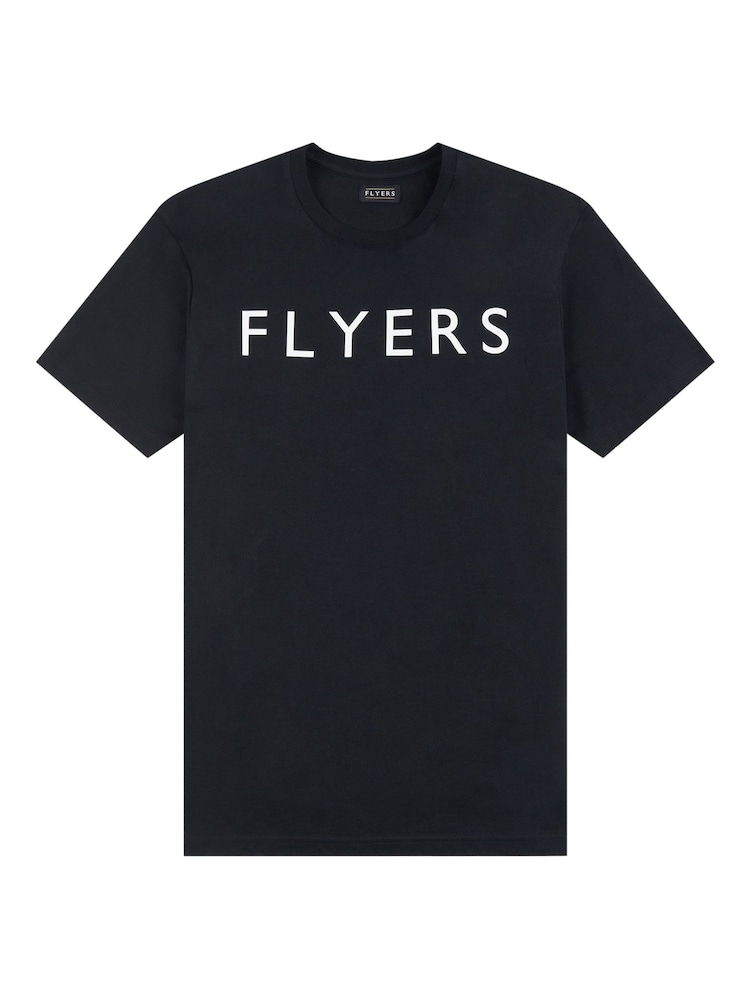 Flyers Mens Classic Fit Text 100% Cotton T-Shirt - Image 6 of 8