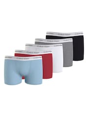 Calvin Klein Blue Trunks 5 Pack - Image 1 of 3