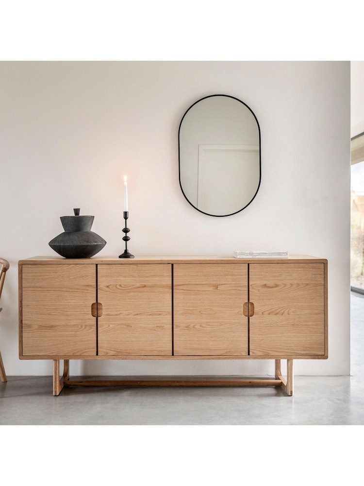 Gallery Home Natural Neston 4 Door Sideboard - Image 1 of 9