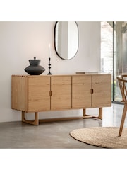 Gallery Home Natural Neston 4 Door Sideboard - Image 2 of 9