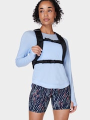 Sweaty Betty Blue Ripple Tie Dye Print Zero Gravity 2.0 6" Running Print Shorts - Image 1 of 10