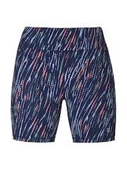 Sweaty Betty Blue Ripple Tie Dye Print Zero Gravity 2.0 6" Running Print Shorts - Image 10 of 10