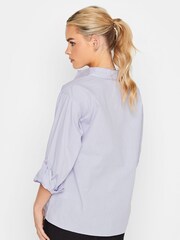 PixieGirl Petite Blue Oversized 100% Cotton Shirt - Image 3 of 4