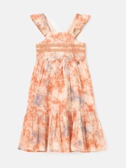 Angel & Rocket Orange 100% Cotton April Pastel Tie Dye Dress - Image 3 of 5