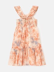 Angel & Rocket Orange 100% Cotton April Pastel Tie Dye Dress - Image 4 of 5