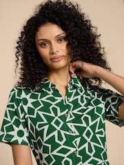 White Stuff Green Rua Jersey Shirt Dress - Image 3 of 7