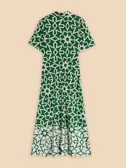 White Stuff Green Rua Jersey Shirt Dress - Image 6 of 7