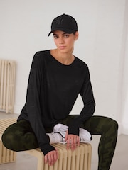 Black Active Lightweight Long Sleeve Top - Image 1 of 8