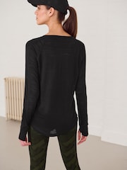 Black Active Lightweight Long Sleeve Top - Image 2 of 8