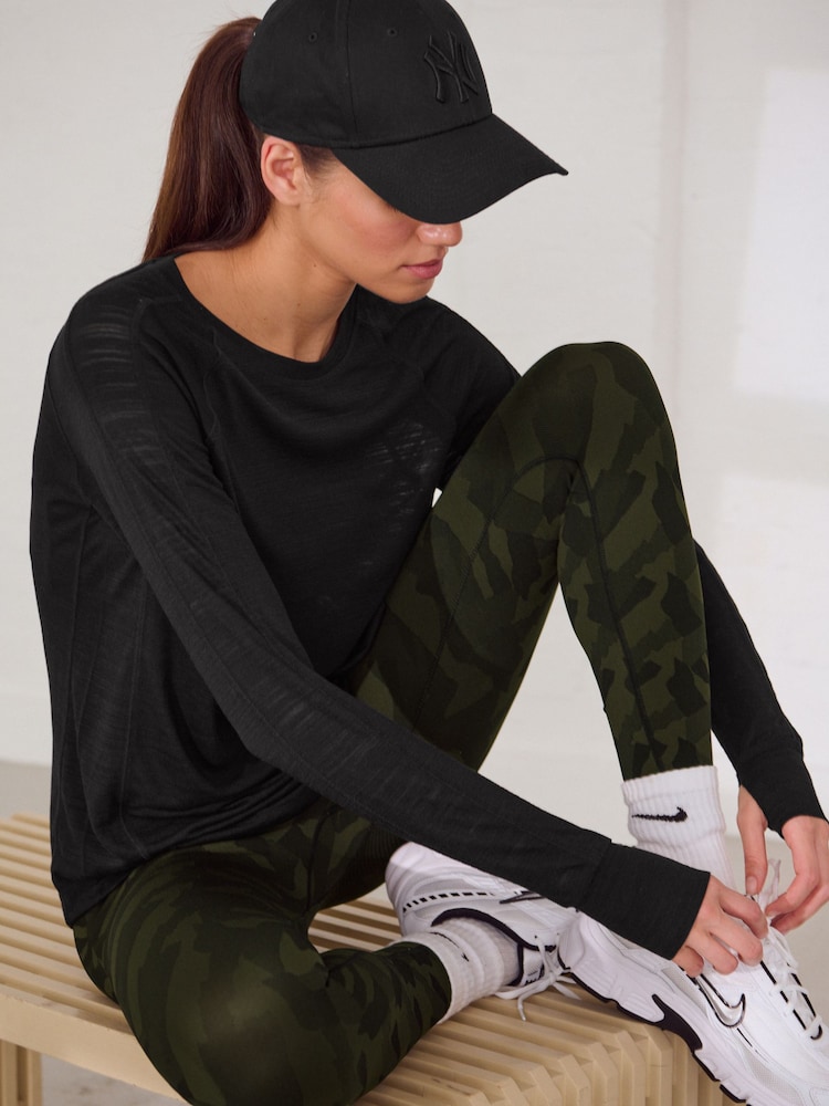 Noir - Active Lightweight Manches longues Top - Image 5 of 8
