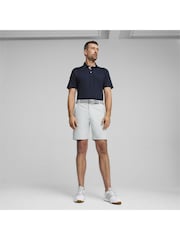 Puma x Arnold Palmer Blue Floral Trim Mens Polo Shirt - Image 2 of 5