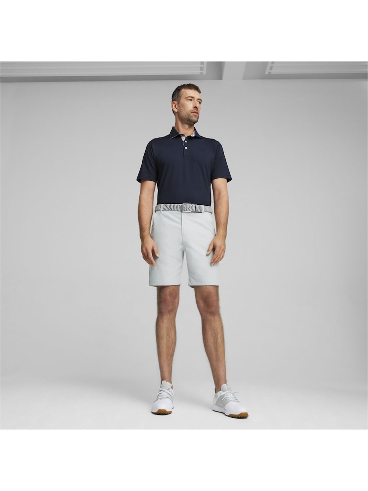 Puma x Arnold Palmer Blue Floral Trim Mens Polo Shirt - Image 2 of 5