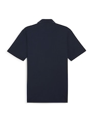 Puma x Arnold Palmer Blue Floral Trim Mens Polo Shirt - Image 5 of 5