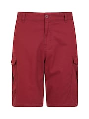 Rojo - Pantalones cortos cargo para hombre 100% algodón Lakeside de Mountain Warehouse - Imagen 1 de 5