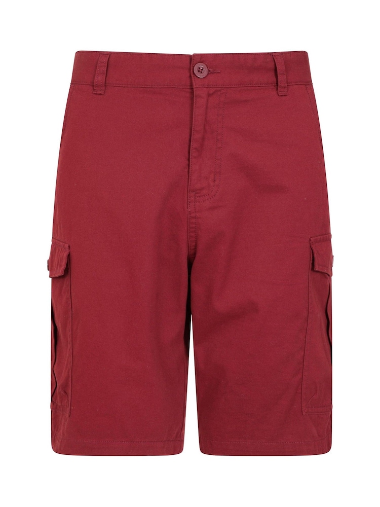 Rojo - Pantalones cortos cargo para hombre 100% algodón Lakeside de Mountain Warehouse - Imagen 1 de 5