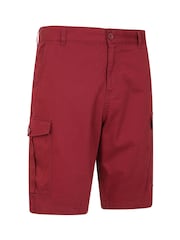 Rojo - Pantalones cortos cargo para hombre 100% algodón Lakeside de Mountain Warehouse - Imagen 2 de 5