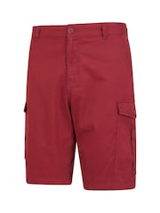 Rojo - Pantalones cortos cargo para hombre 100% algodón Lakeside de Mountain Warehouse - Imagen 4 de 5