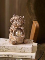 Natural Hamish The Highland Cow with Basket Feature Light - Image 2 of 5
