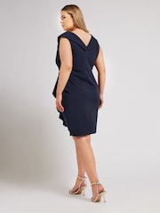 Синий - Yours Curve London Tuxedo Frill Shift платья - Image 2 of 5