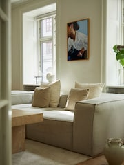 Paper Collective Blue The Man I Met At A Bar Framed Wall Art Print in Natural Oak Frame - Image 4 of 4