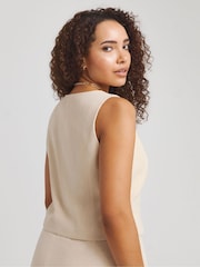 Simply Be Nude Linen Tailored Waistcoat - Image 2 of 4
