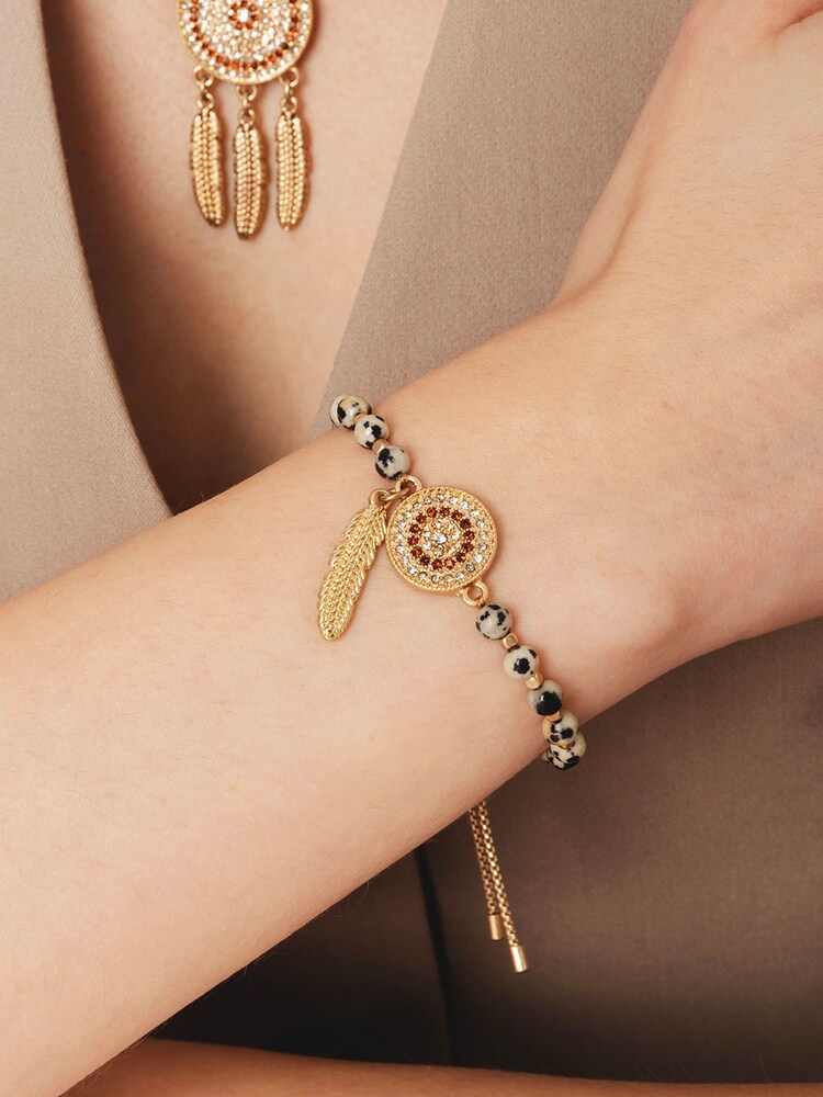 Bibi Bijoux Gold Tone Dreamcatcher Friendship Bracelet - Image 3 of 3