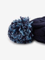 Navy Blue Stripe Pom Hat (3mths-16yrs) - Image 3 of 3