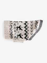 Black/White Christmas Dog Jumper - Image 5 of 9