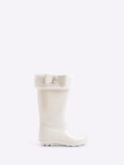 River Island dekleta Faux Fur pentlja Wellie gležnjarji - Slika 1 iz 4