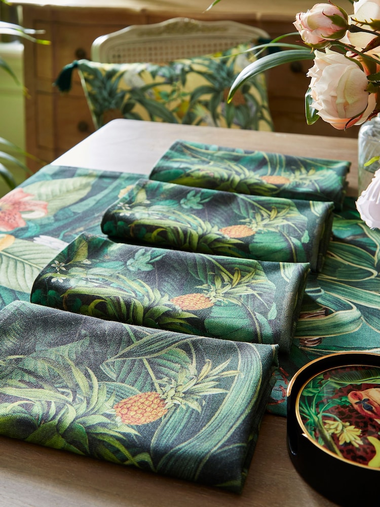 Joe Browns Green Perfect Pineapple Napkins 4 Pack - Image 1 of 2