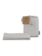 Panda London Set of 2 Pure White Kids Bamboo Viscose Fitted Cotbed Fitted Sheets - Image 1 of 4