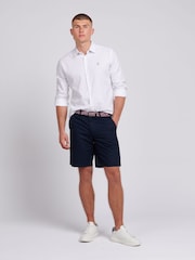 U.S. Polo Assn Blue Mens Linen Blend Chino Shorts - Image 3 of 6