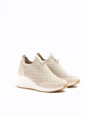 River Island Pink Elastic Wedge Runners - Image 2 of 4