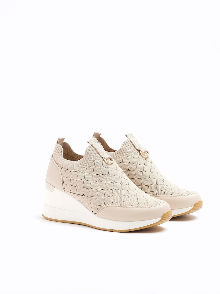 River Island Pink Elastic Wedge Runners - Image 2 of 4