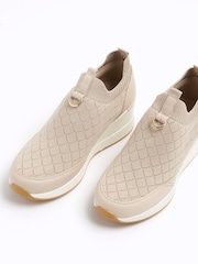 River Island Pink Elastic Wedge Runners - Image 4 of 4