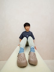 Crocs Khaki Kids Classic Lined Clogs - Image 5 of 11