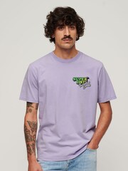 Superdry Purple 100% Cotton Travel Loose T-Shirt - Image 1 of 6