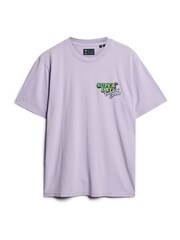 Superdry Purple 100% Cotton Travel Loose T-Shirt - Image 4 of 6