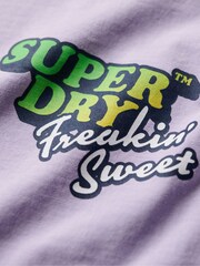 Superdry Purple 100% Cotton Travel Loose T-Shirt - Image 5 of 6