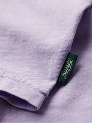 Superdry Purple 100% Cotton Travel Loose T-Shirt - Image 6 of 6