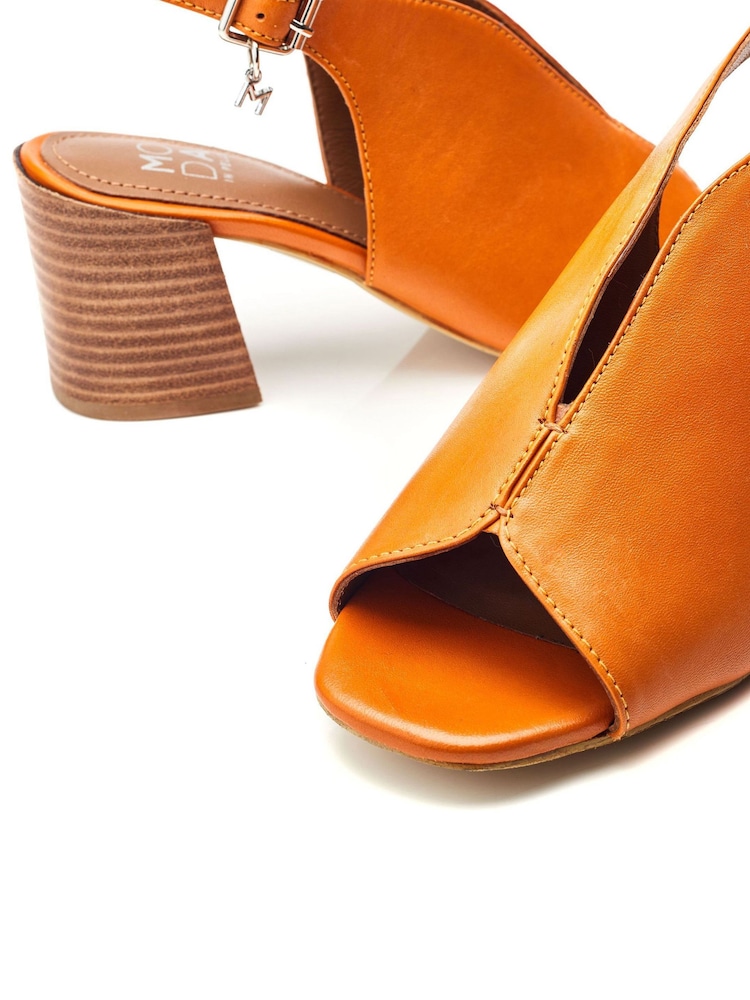 Orange - Moda in Pelle Lonnia Block Stacked Heel Chrissi Upper Sandals - Bild 4 von 4 Orange - Moda in Pelle Lonnia Block Stacked Heel Chrissi Upper Sandals - Bild 4 von 4