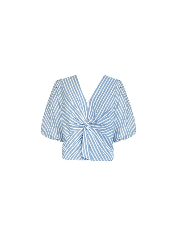 Ro&Zo Cotton Twist Front White Blouse - Image 4 of 4 Ro&Zo Cotton Twist Front White Blouse - Image 4 of 4