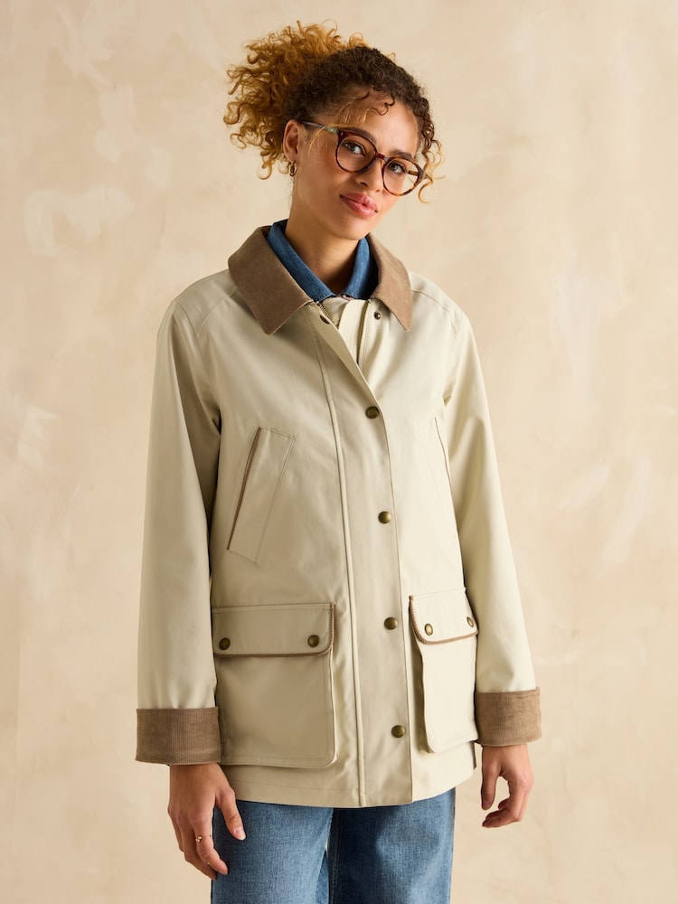 Joules Katherine Stone Waterproof Heritage Coat - Image 1 of 10