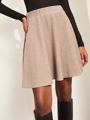 Lipsy Cream Flippy Mini Skater Skirt - Image 3 of 4
