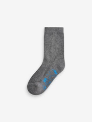 Grey Splat Cotton Rich Cushioned Socks 7 Pack - Image 4 of 8