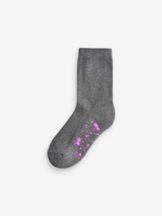 Grey Splat Cotton Rich Cushioned Socks 7 Pack - Image 8 of 8