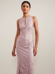 Phase Eight Pink Jaclyn Embroidered Maxi Dress - Image 3 of 7
